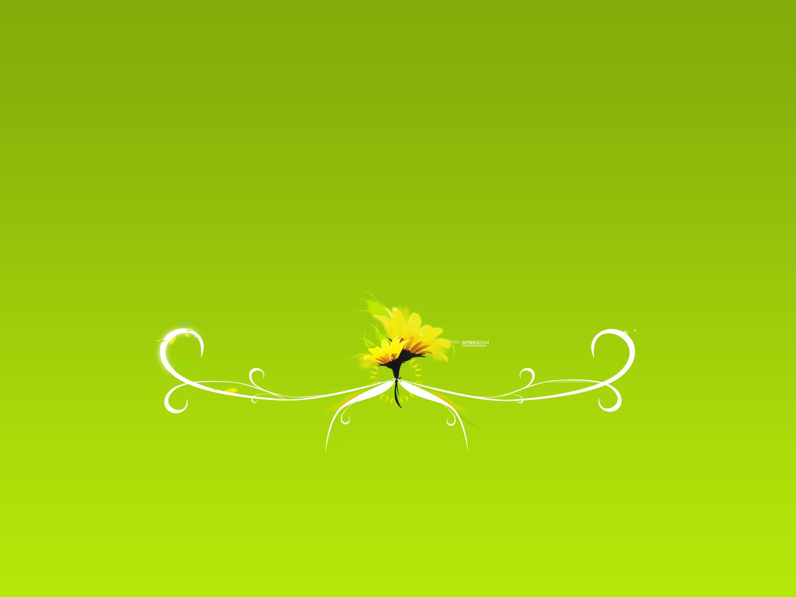 Download Green Flower Artistic Nature Wallpaper