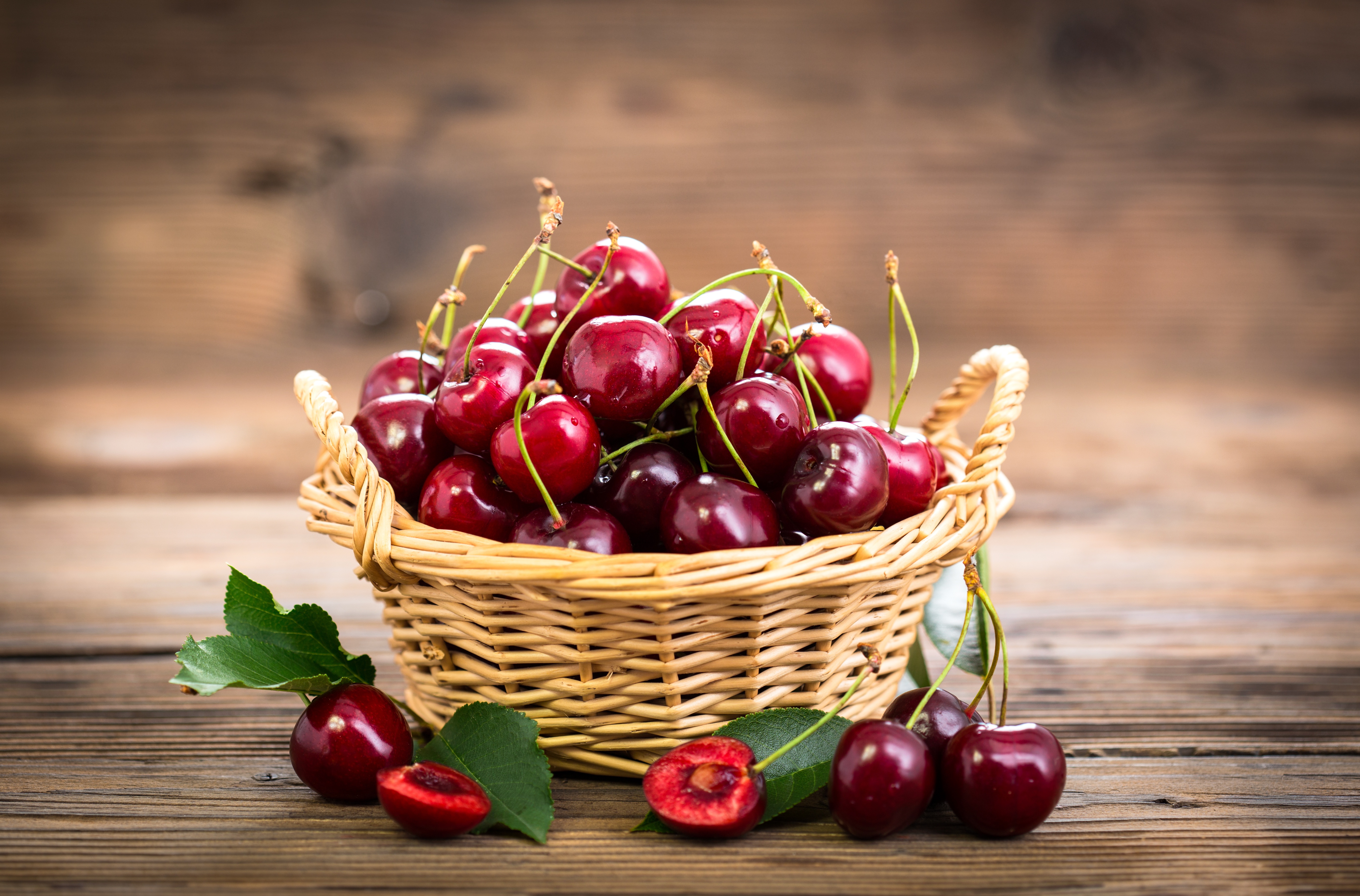 Download Still Life Basket Fruit Food Cherry 4k Ultra HD Wallpaper