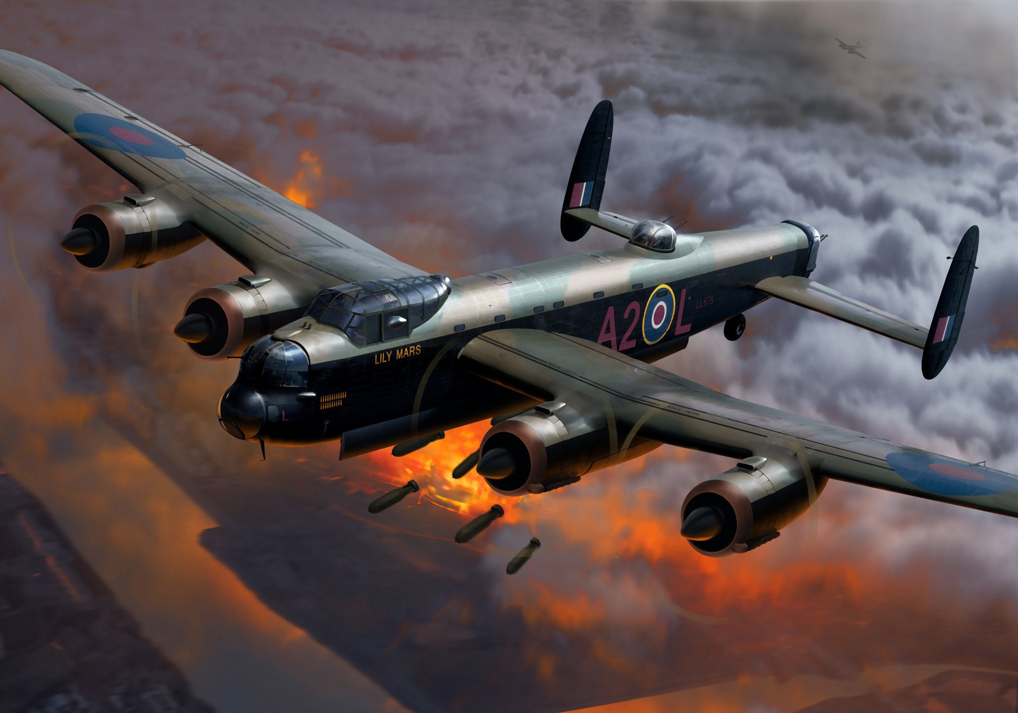 Download Airplane Bomber Warplane Aircraft Military Avro Lancaster HD
