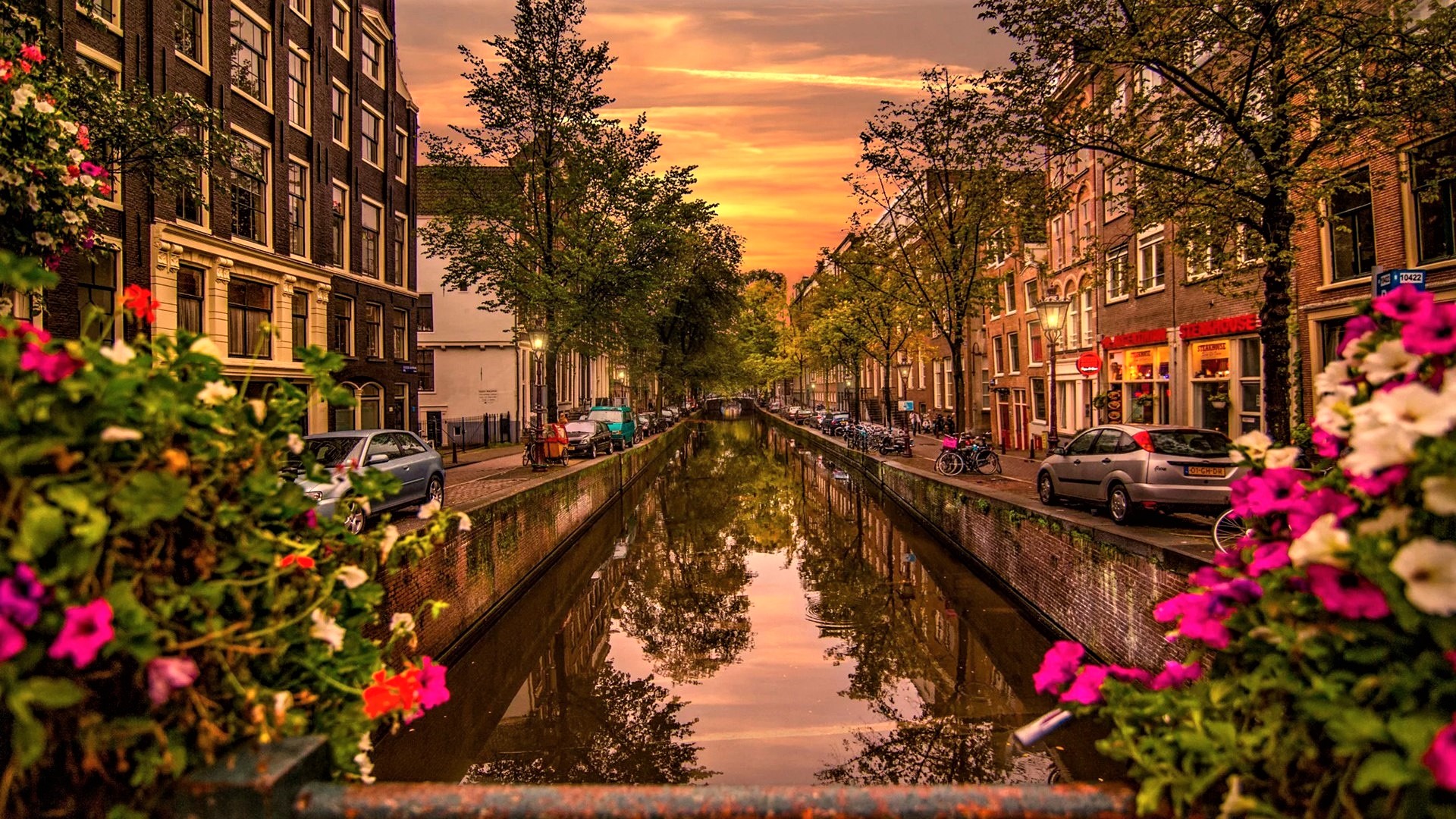 Download Canal House Street Man Made Amsterdam HD Wallpaper