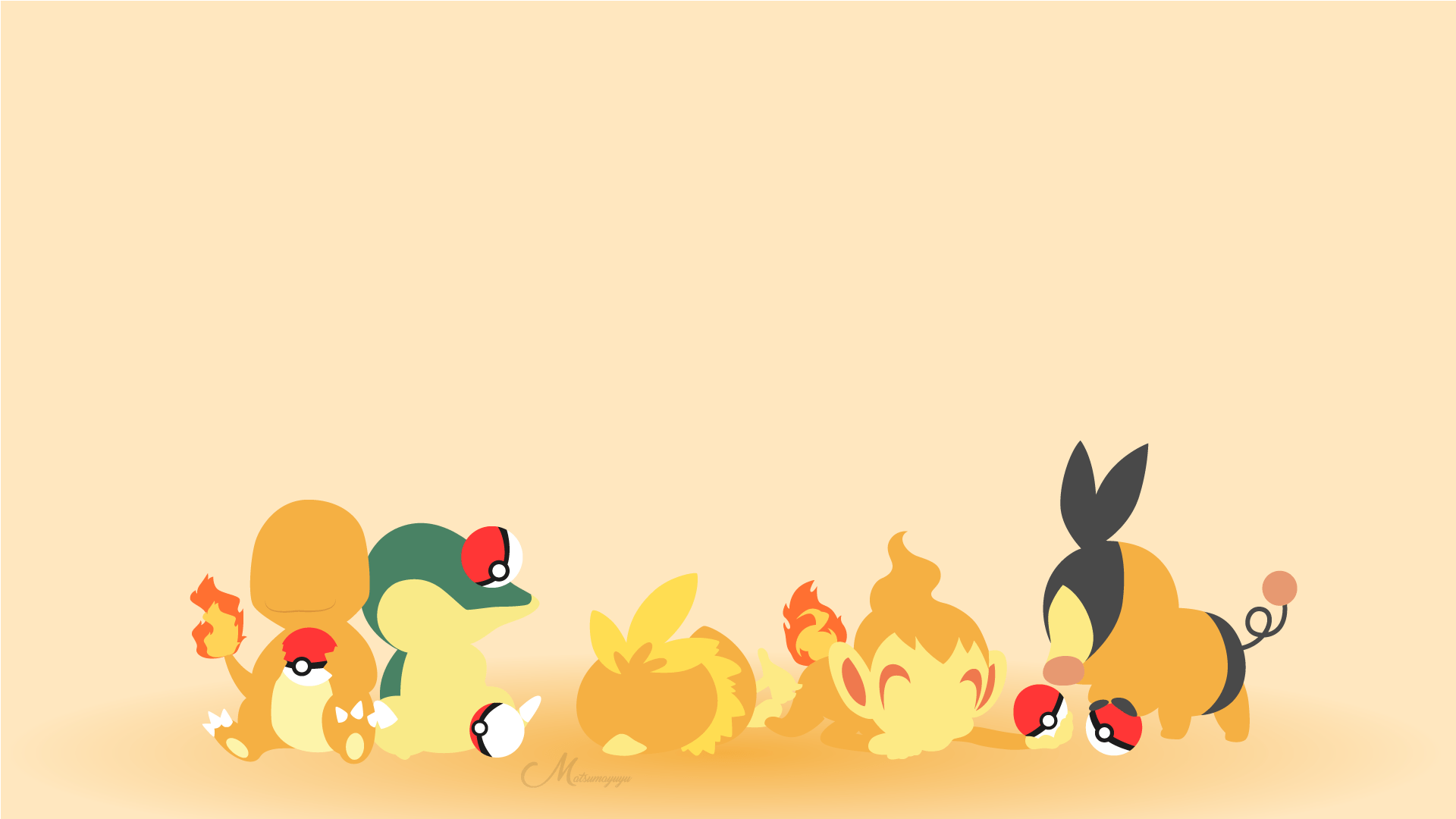 Pokemon Fire Starters Wallpaper