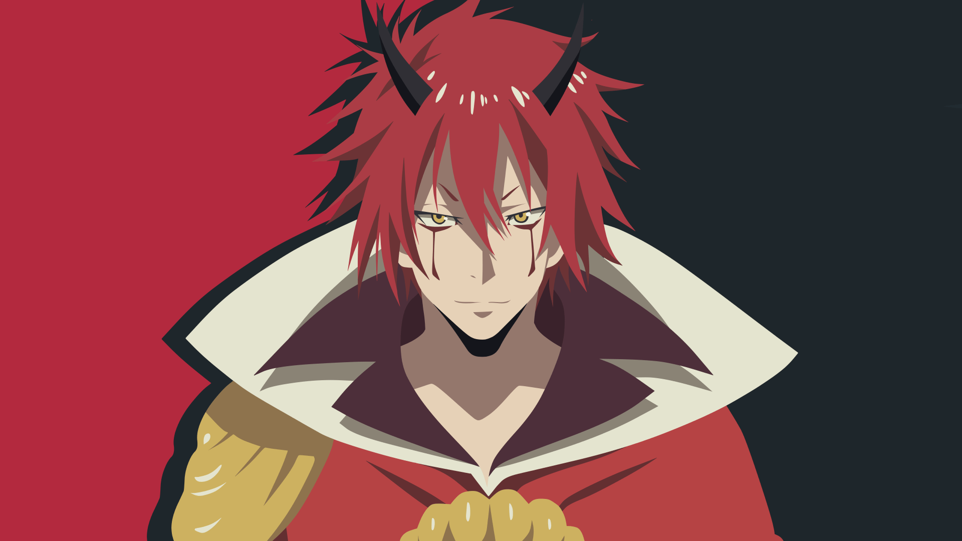 Benimaru Tensei shitara Slime Datta Ken Minimalist HD Wallpaper Background Image 1920x1080