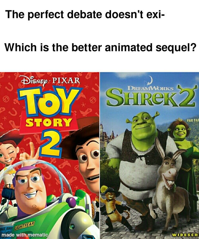 shrek 2 vs toy story 2 Meme by abheek_dota ) Memedroid