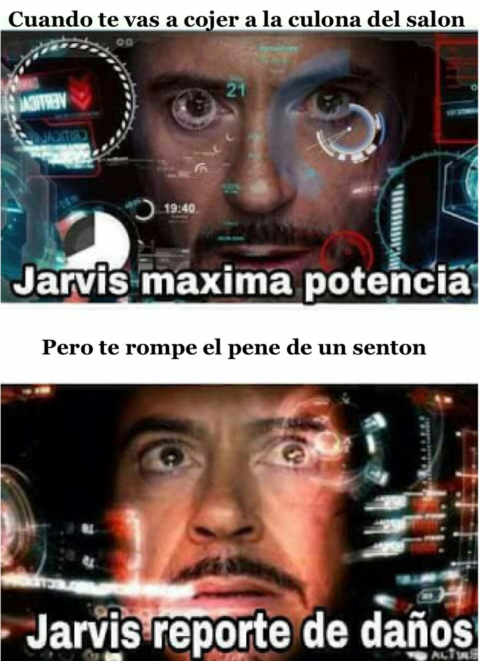 Jarvis reporte de daños Meme subido por Memevergas ) Memedroid