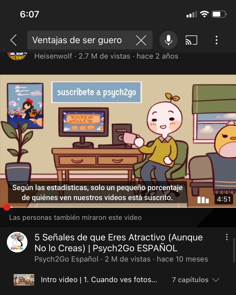 asta el YouTube dice los privilegios de ser guero lo bueno es que no
