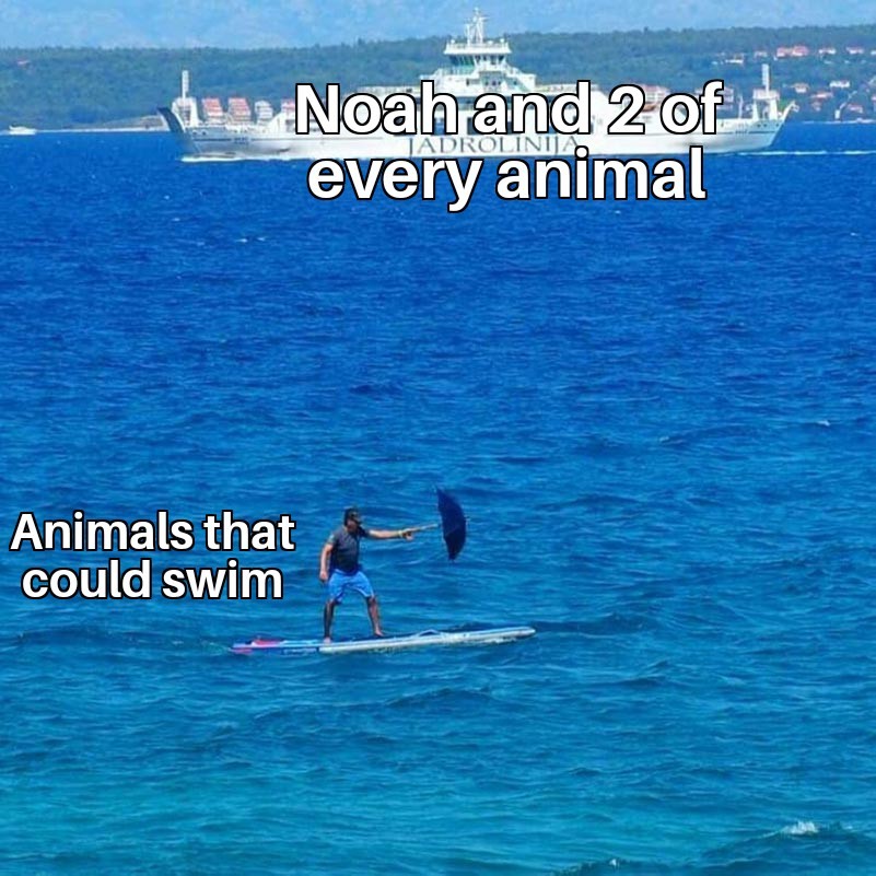 I wonder if the ark had aquariums Meme by Epicuris ) Memedroid