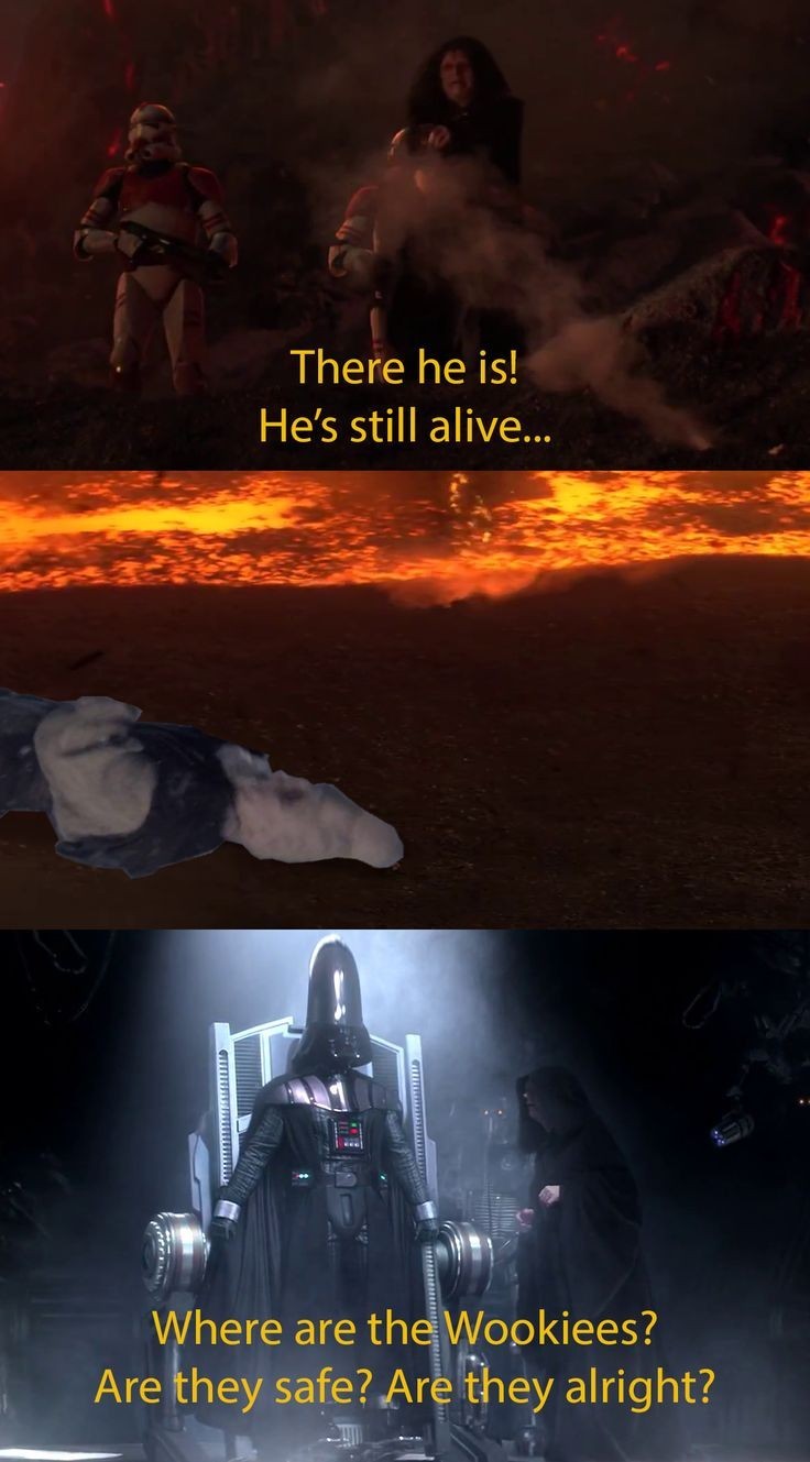 what about the droid attack on the wookies? Meme by