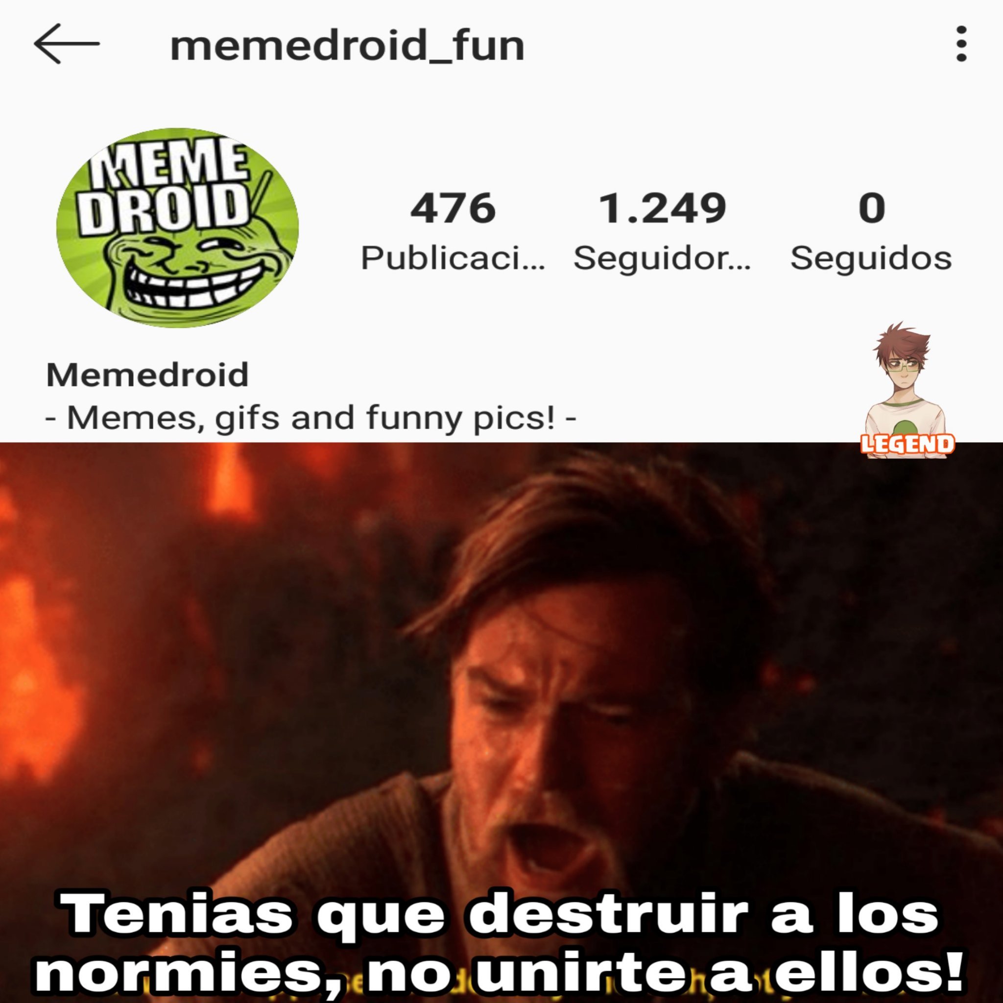 Te convertiste en aquello que juraste destruir Meme subido por