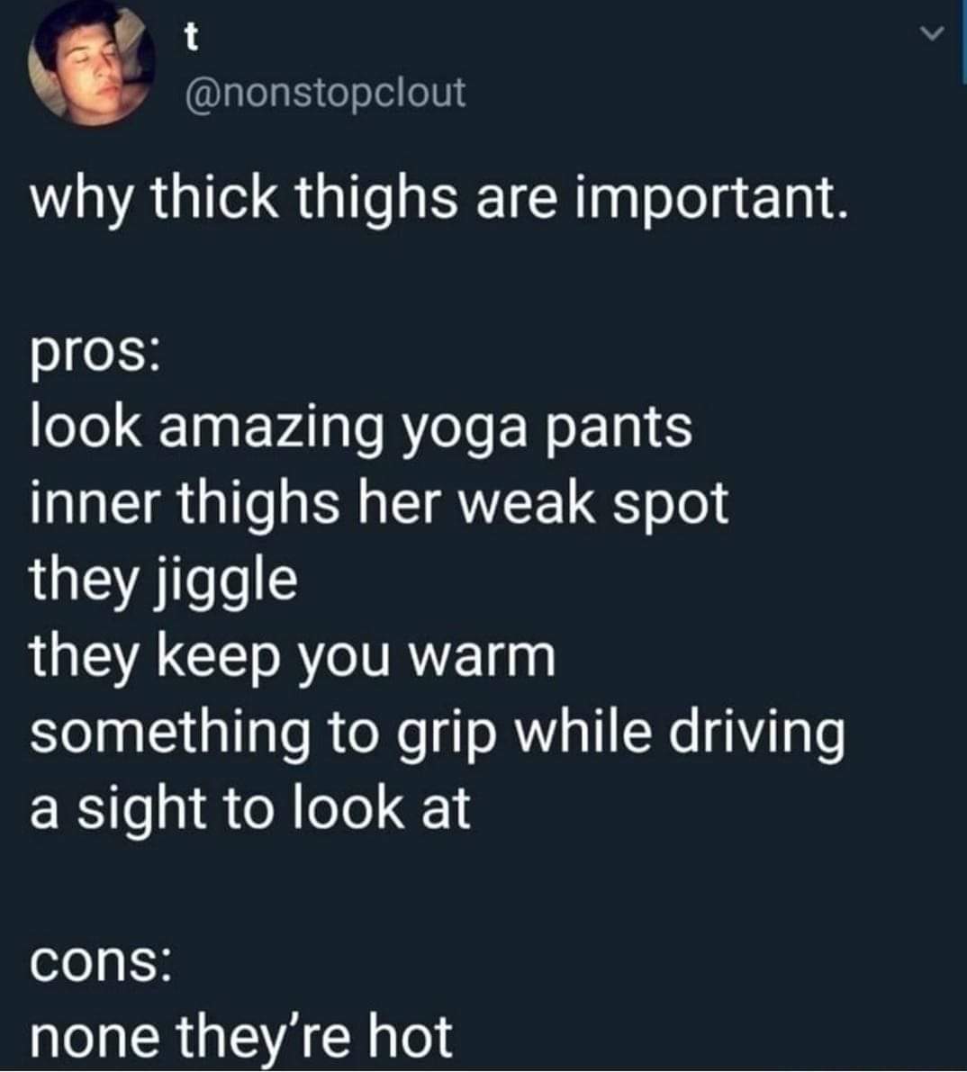 Thick thighs are the best Meme subido por xXBlitzXx ) Memedroid