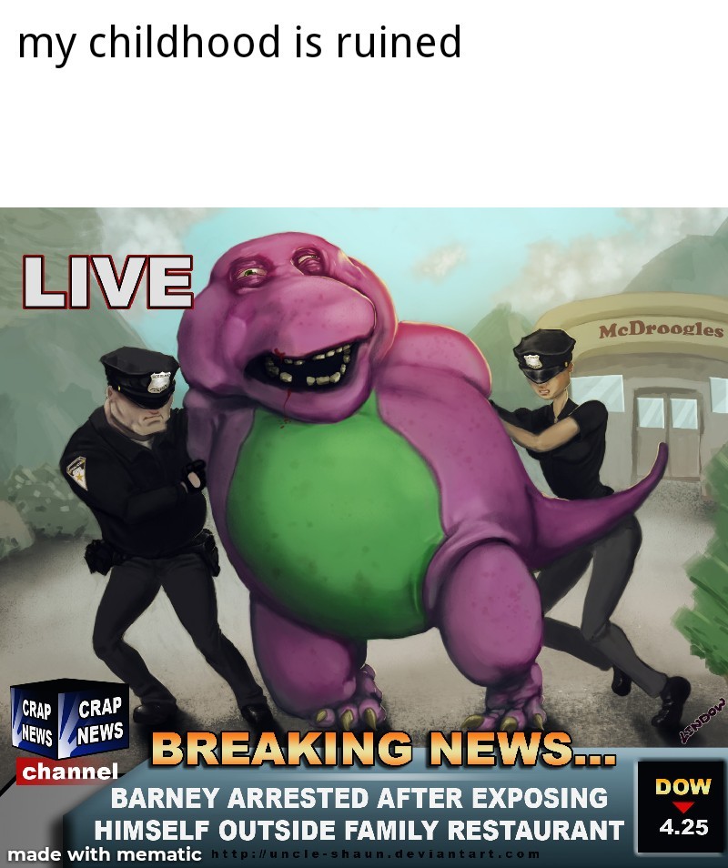 BARNEY WHAT HAVE YOU DONE Meme by Meme.Trap ) Memedroid