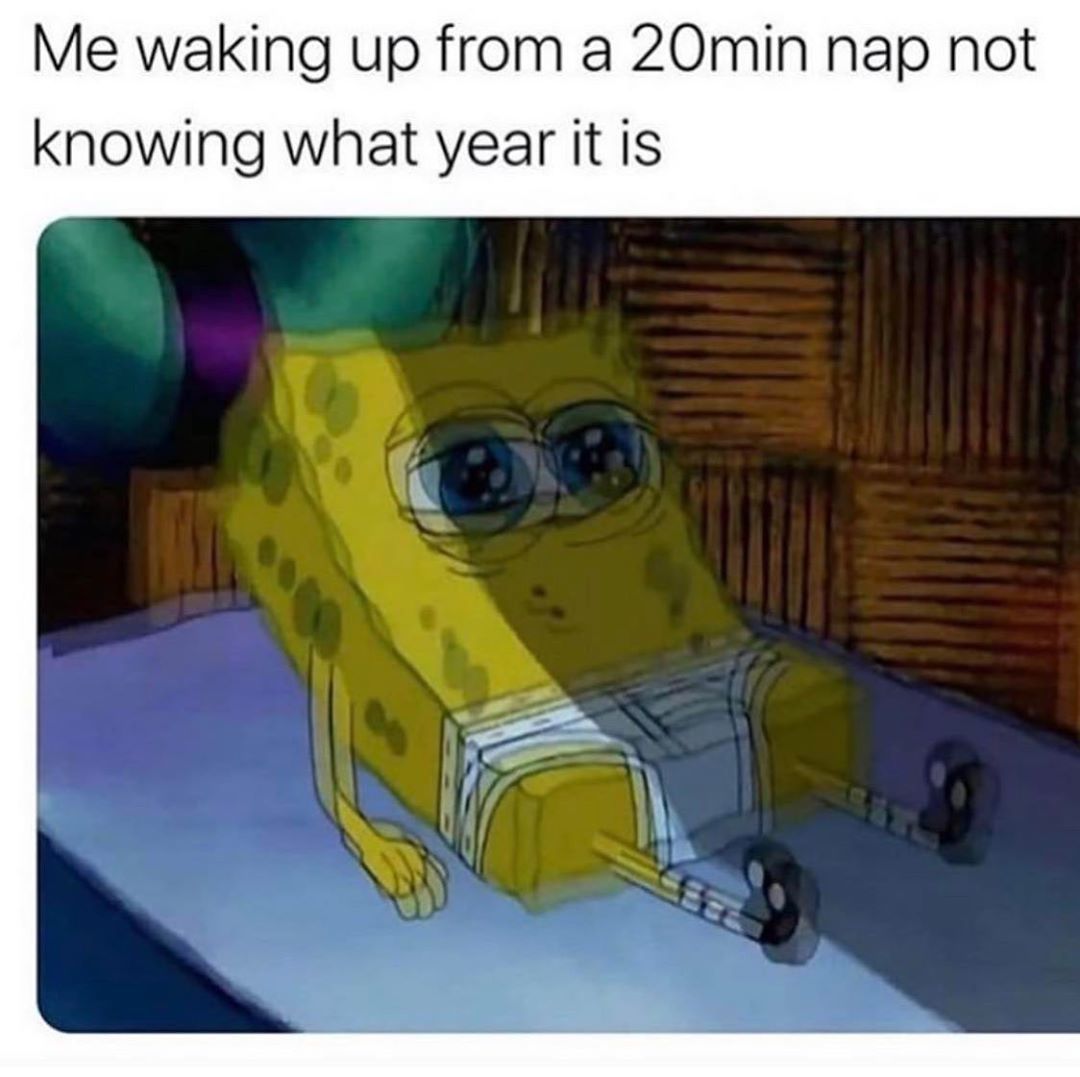 Bro, you know the nap be good when you wake up with lines on your arms