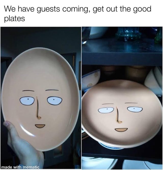 One punch plate Meme by isaidnope ) Memedroid