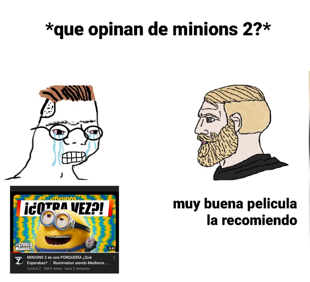 ARDETE CONTROLO ZZZZZZZ, MINIONS 2 ES LA MEJOR PELICULA Meme subido