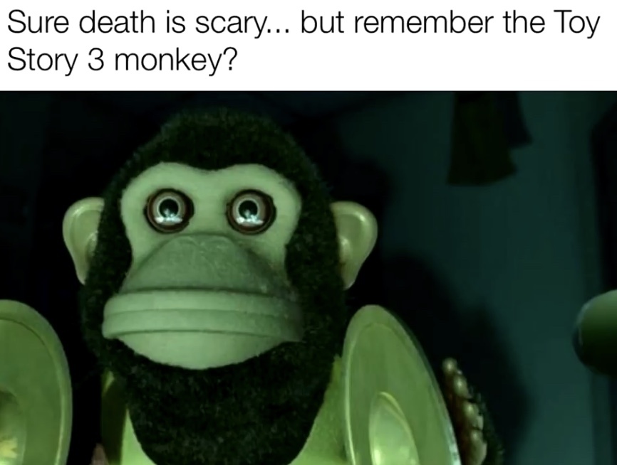 Remember that cursed monkey in toy story 3? Meme by memeGirl2.0