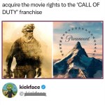 ﻿Paramountis reportedly in talks to acquire the movie rights to the ‘CALL OF DUTY’ franchise CParamount Vidcom Compmnt kiekface The first movie with micro transactions