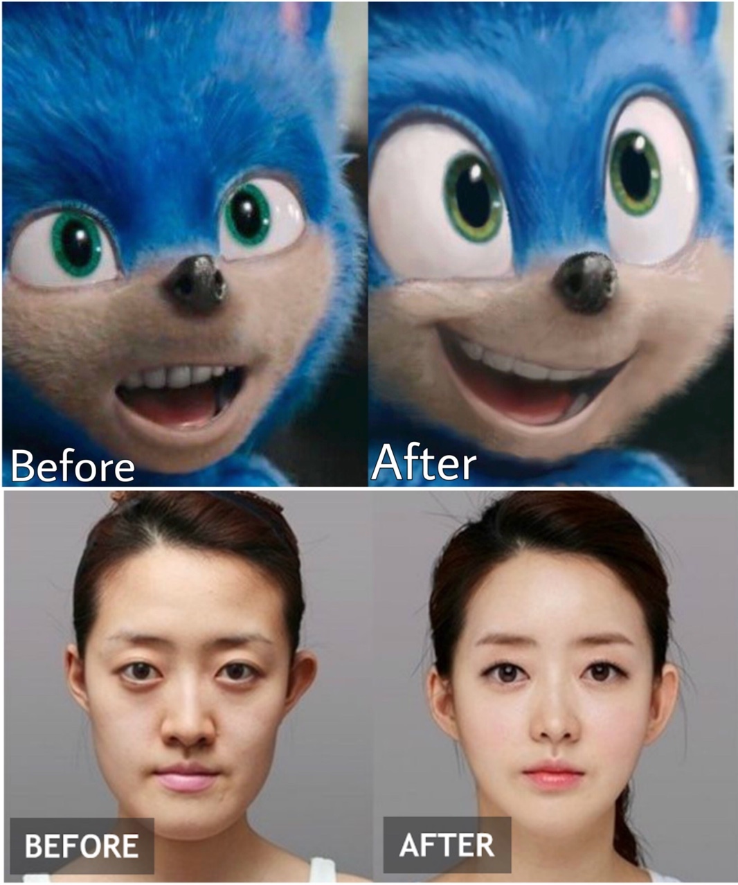 sonic got the plastic surgery Meme by Crow_Se7en ) Memedroid