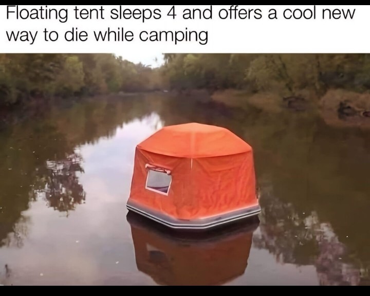 ﻿Floating tent sleeps 4 and offers a coolnew way to die while camping