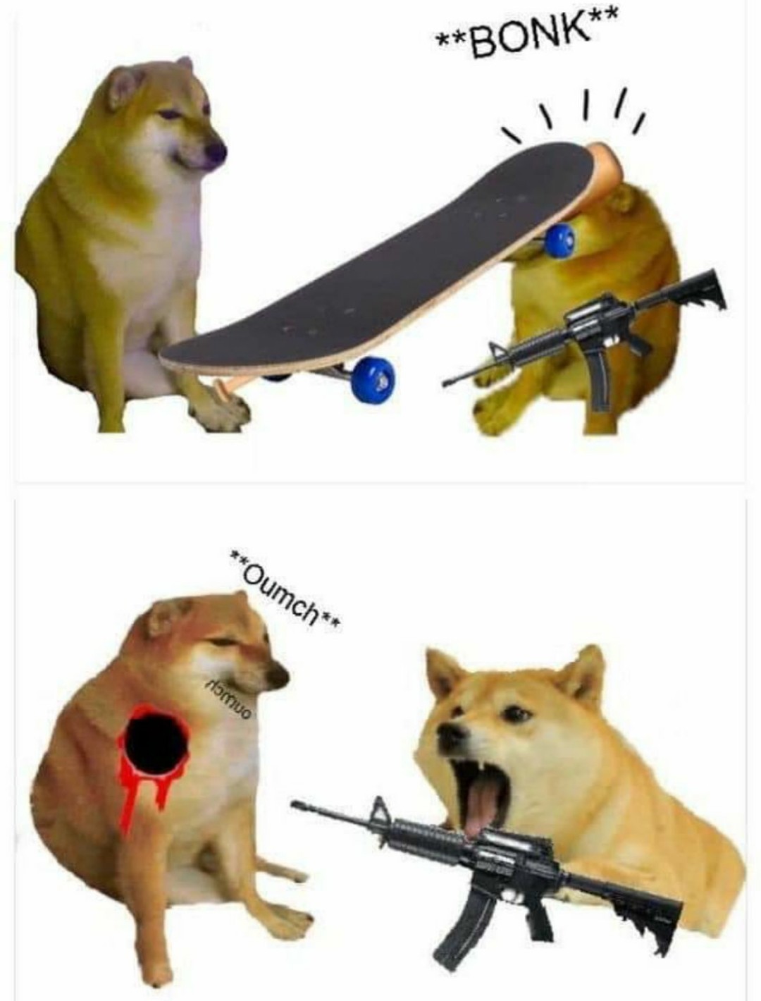 Don't bring a skateboard to a gunfight Meme by RexRapt0r ) Memedroid