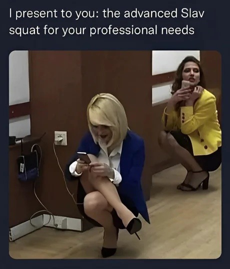 ﻿Ipresent to you: the advanced Slav squat for your professional needs