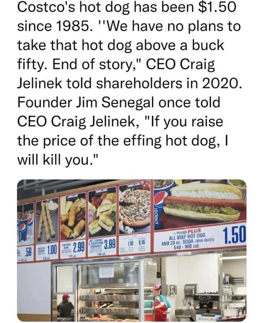 Costco hotdog is what the dollar should be based on Meme by Tomcatx21