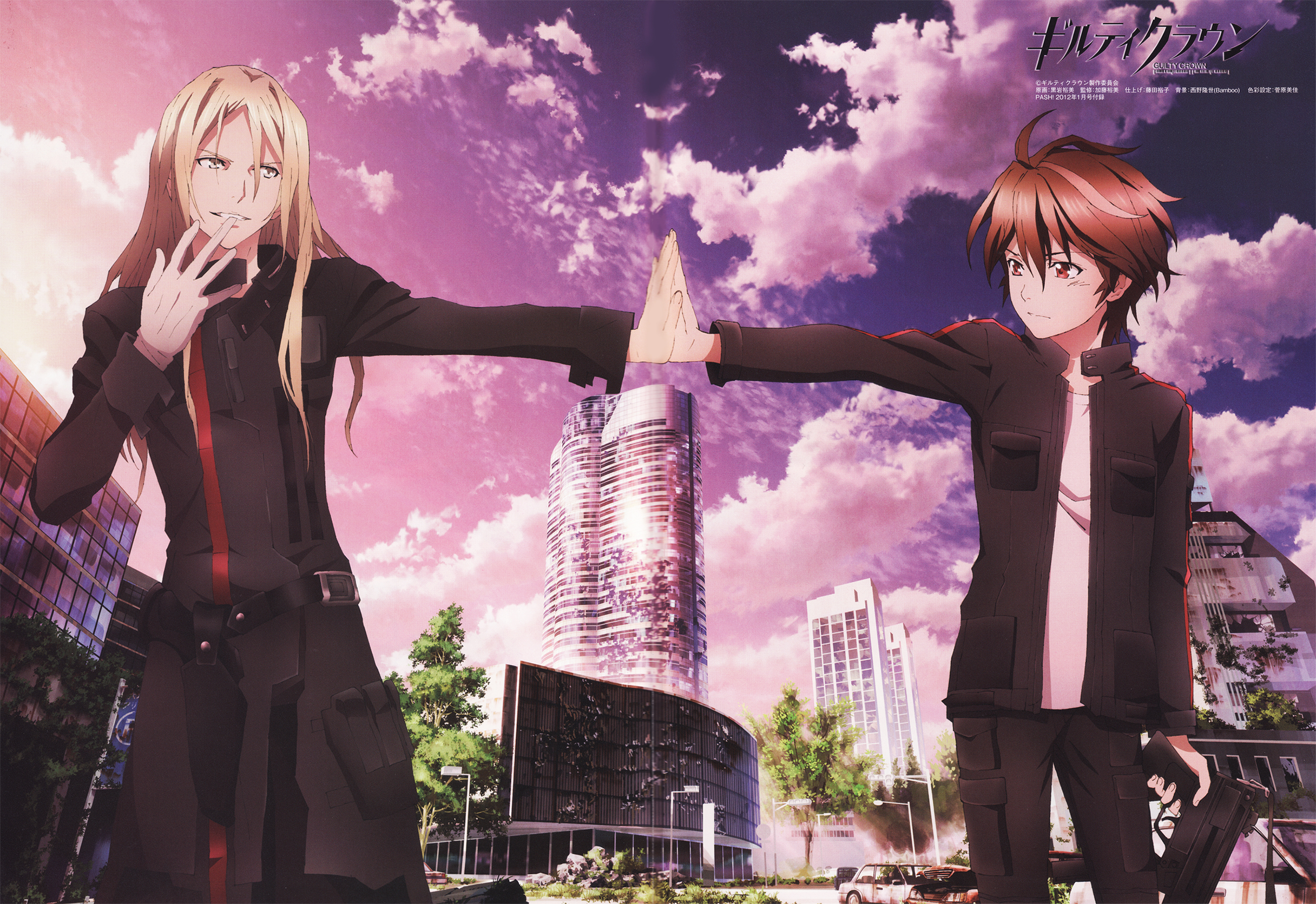 Download Gai Tsutsugami Shu Ouma Anime Guilty Crown HD Wallpaper