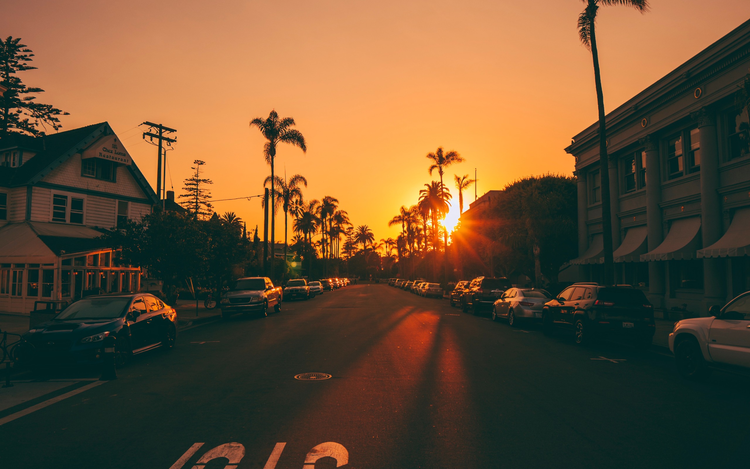 Street Sunset Papel de Parede HD Plano de Fundo 2560x1600 ID