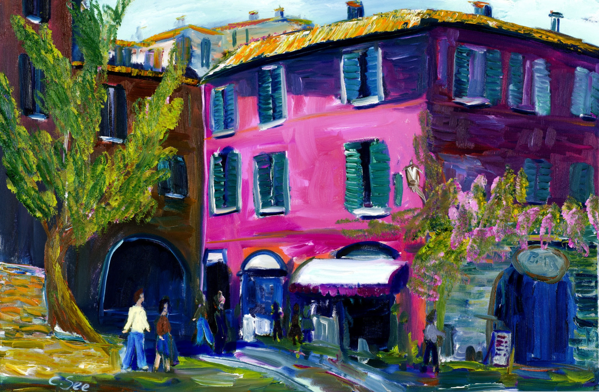 Download Colorful House Artistic Painting HD Wallpaper