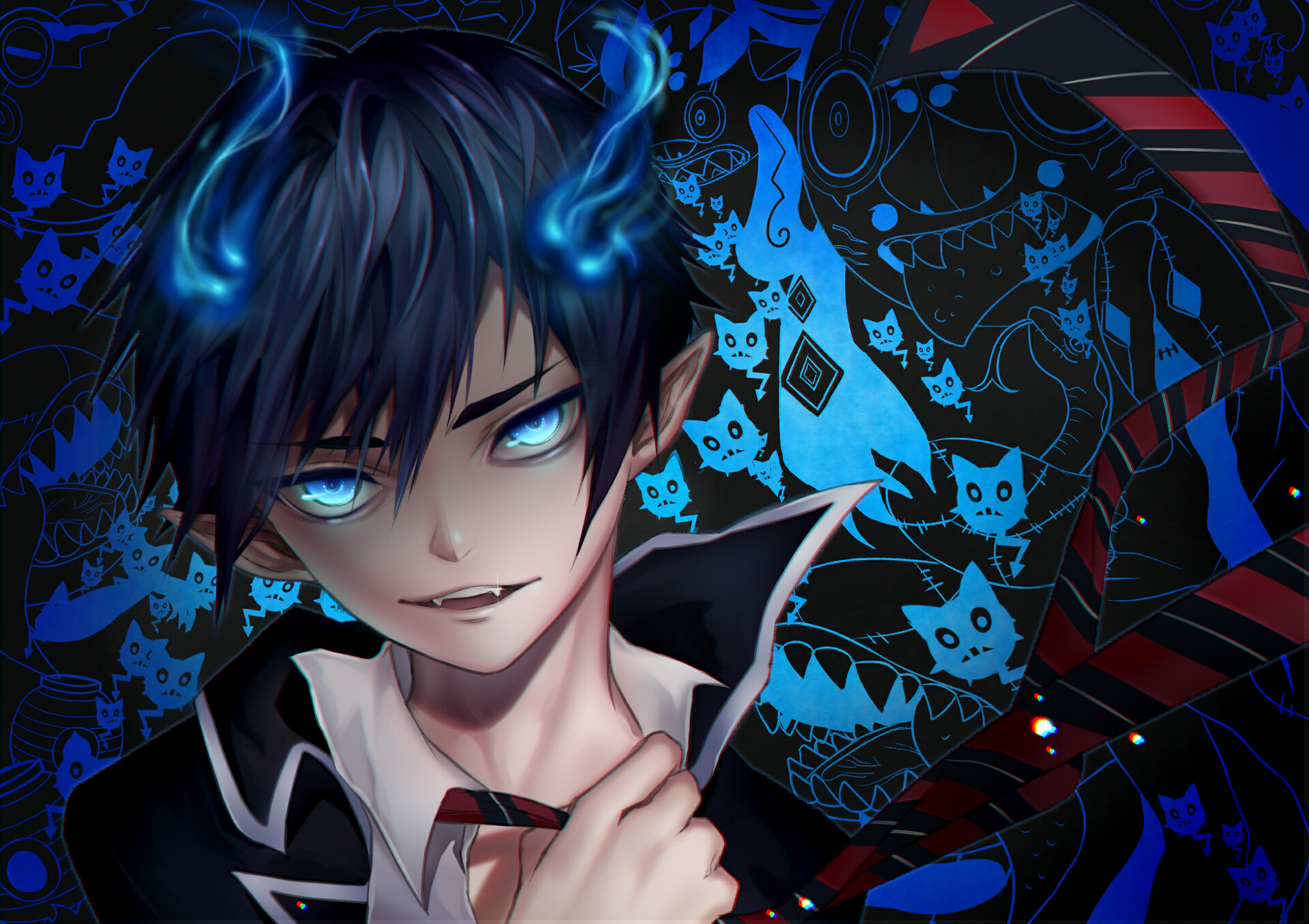 Download Rin Okumura Anime Blue Exorcist HD Wallpaper by Kiitzue