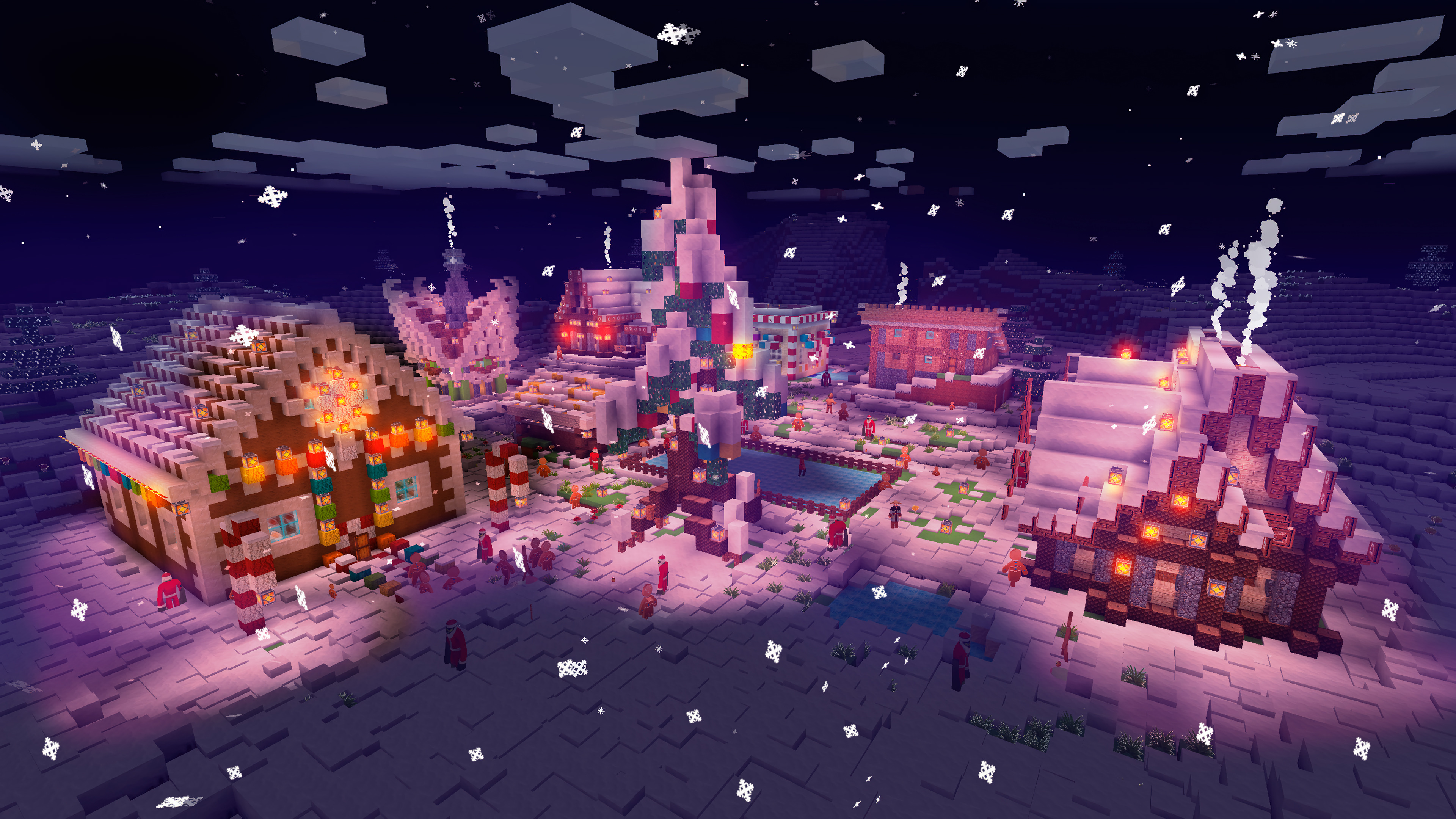 Minecraft Winter Wonderland 4K HD, Download Now!