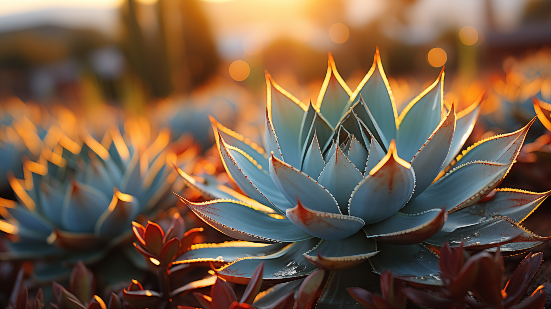 Radiant Agave Plant HD Wallpaper by CelestialCanvas