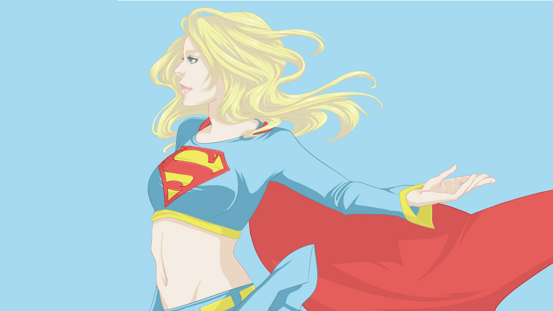 Supergirl HD Wallpaper A Dynamic Comic Heroine