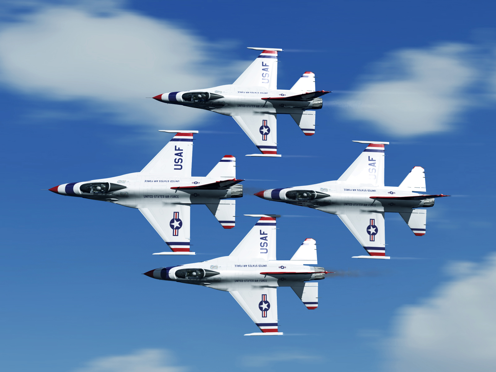 Fighter Jets Flying in Formation