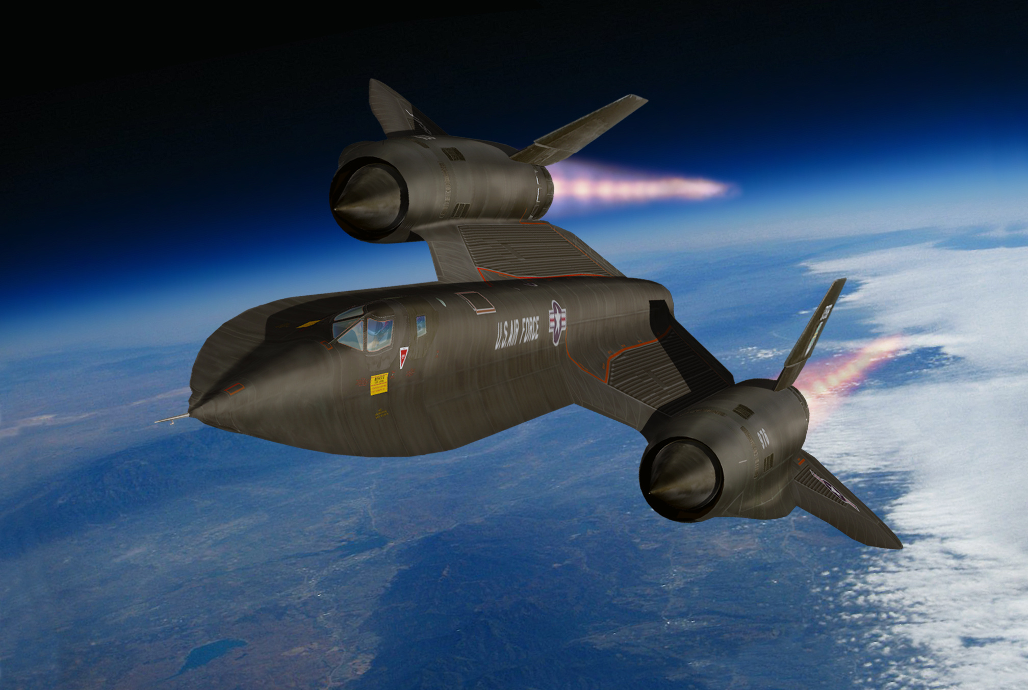 Lockheed SR71 Blackbird Full HD Wallpaper and Hintergrund 2016x1353