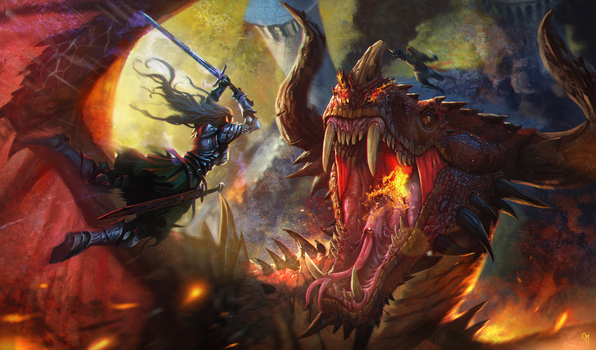 Fantasy Dragon HD Wallpaper Background Image 2000x1176