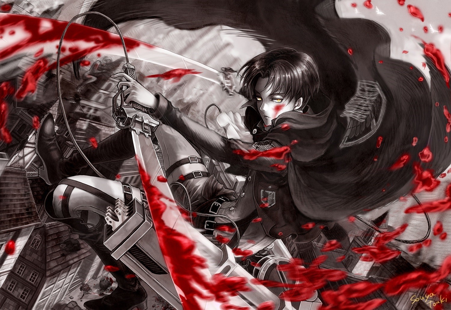 Shingeki no Kyojin Captain Levi Ackerman Wallpaper and