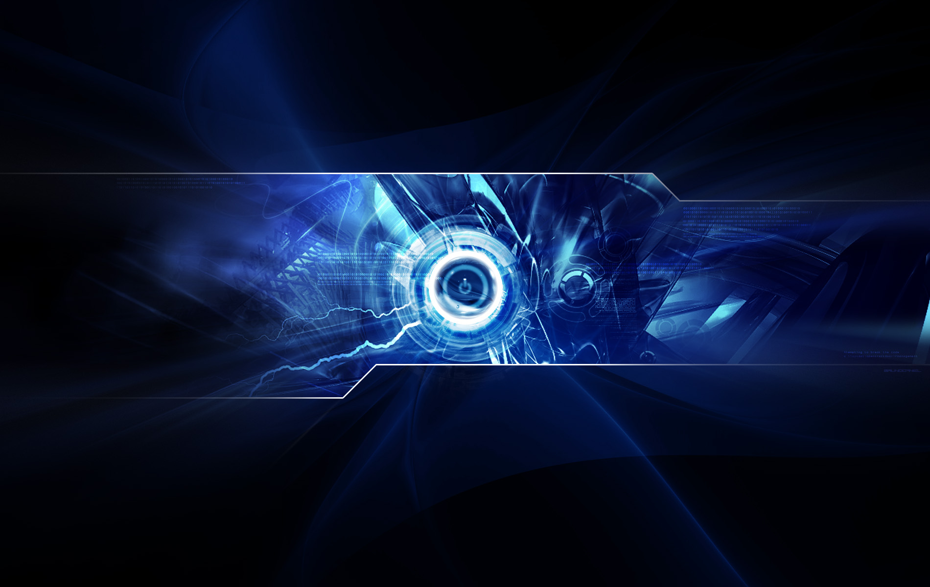 Abstract Blue Technology Stunning HD Wallpaper