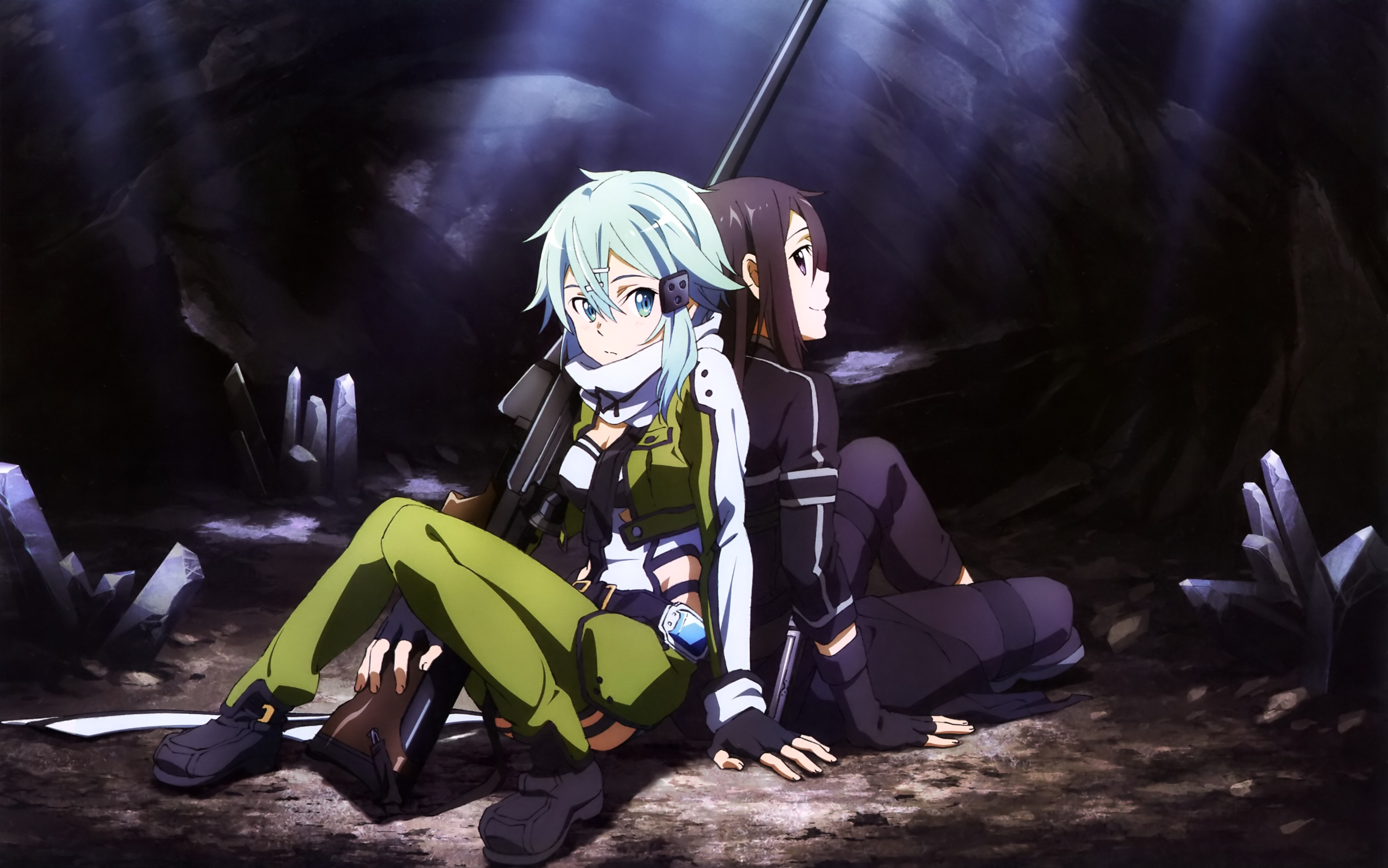 Kirito and Sinon 4k Ultra HD Wallpaper Background Image 4064x2541