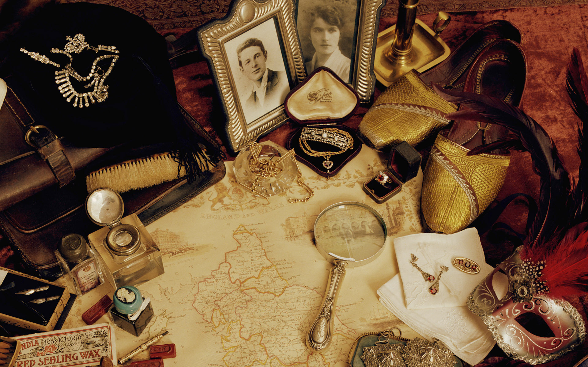Download Jewelry Map Artistic Vintage HD Wallpaper