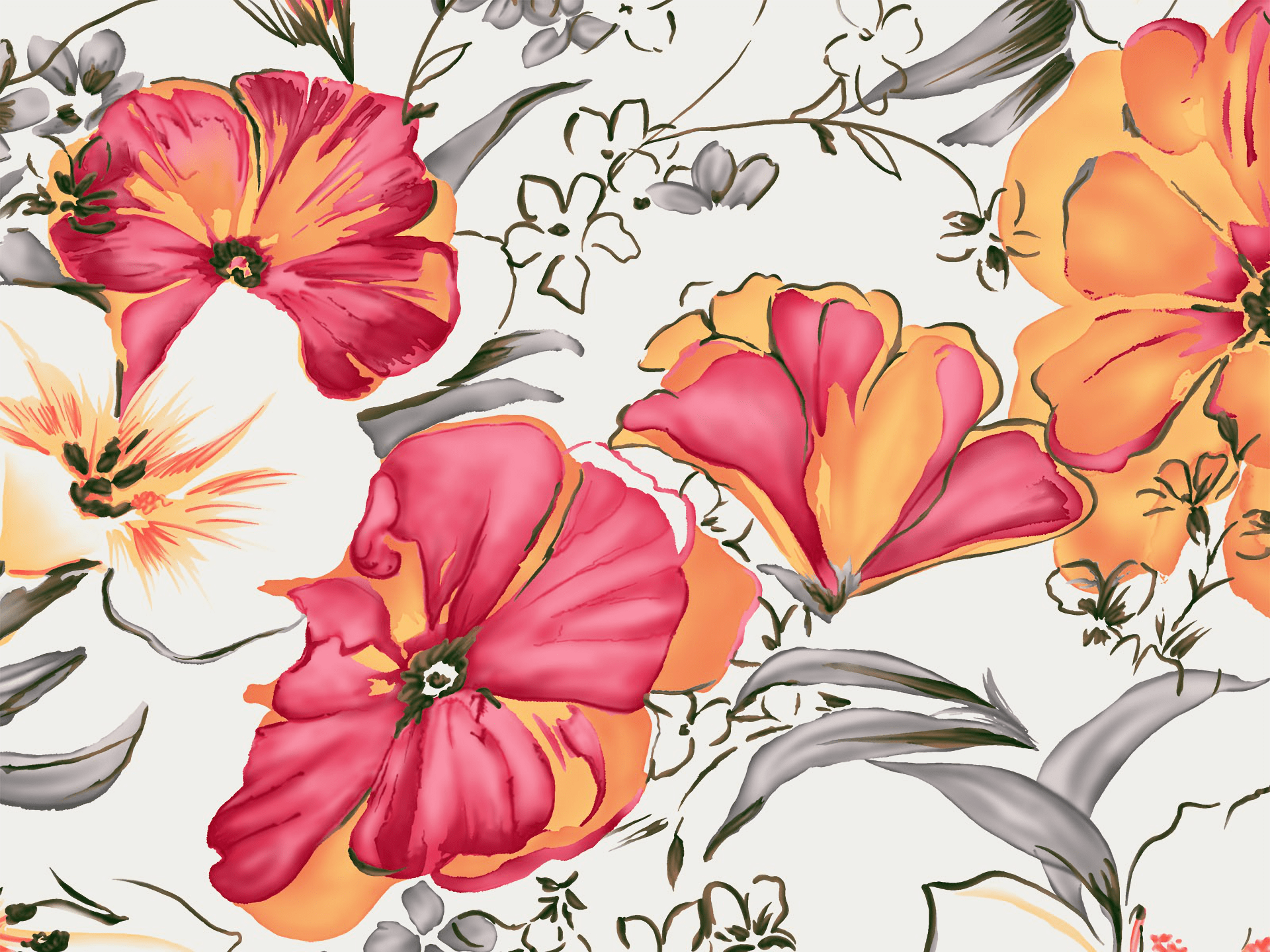 Review Of Pink And Orange Floral Wallpaper Ideas