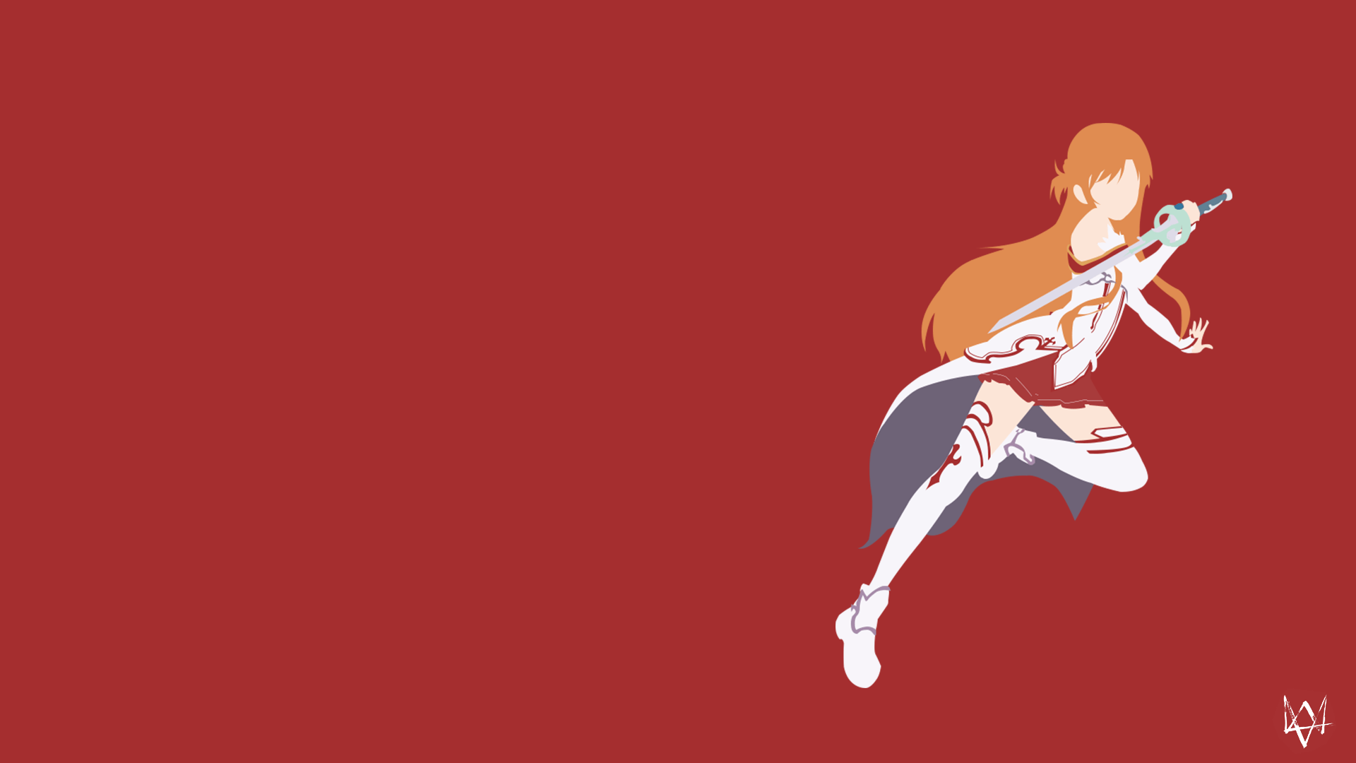 Download Minimalist Asuna Yuuki Anime Sword Art Online HD Wallpaper