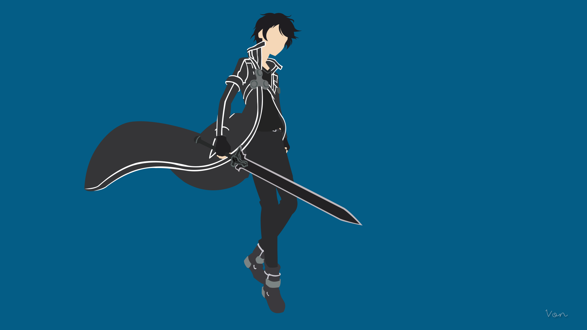 Download Minimalist Kazuto Kirigaya Kirito (Sword Art Online) Anime Sword Art Online Minimalist