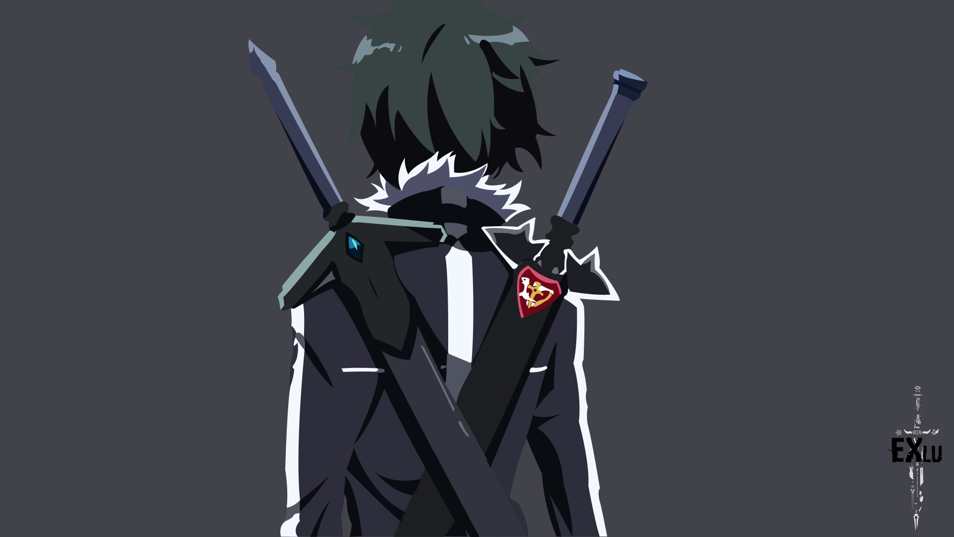 Download Minimalist Kazuto Kirigaya Kirito (Sword Art Online) Anime Sword Art Online HD Wallpaper