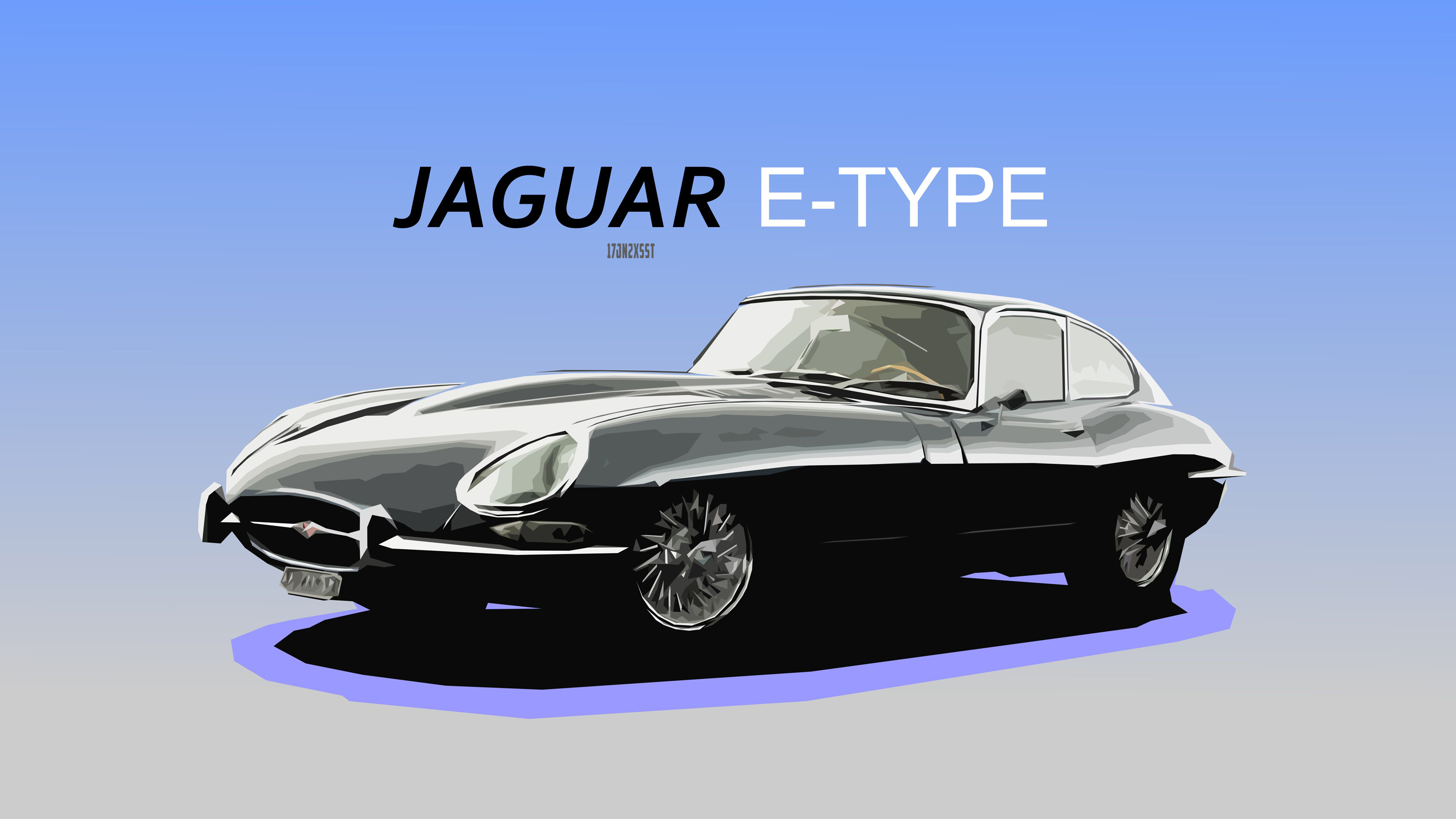Download Jaguar (Car) Car Vintage Car Retro Black & White Vehicle Jaguar EType HD Wallpaper by