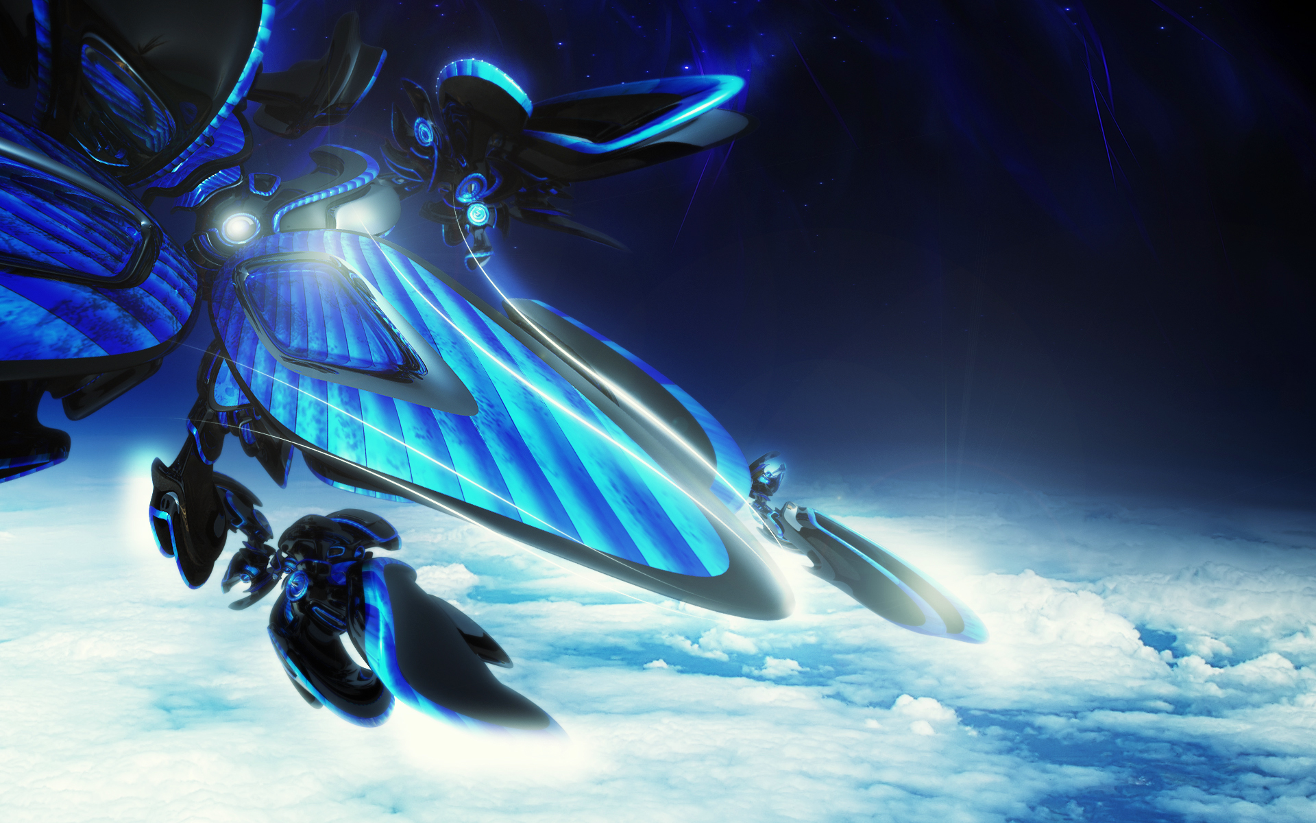 Download Cloud Blue Weird Artistic Abstract Abstract Blue HD Wallpaper