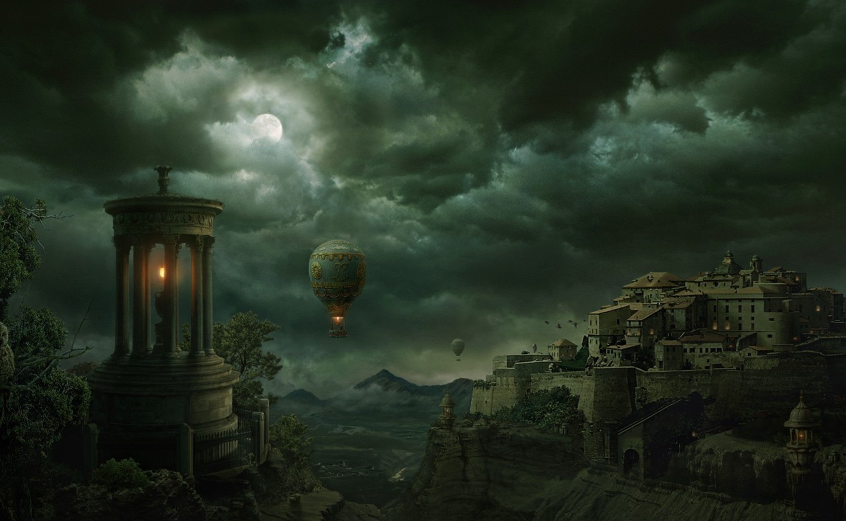 Mystic Beacon Balloon HD Wallpaper