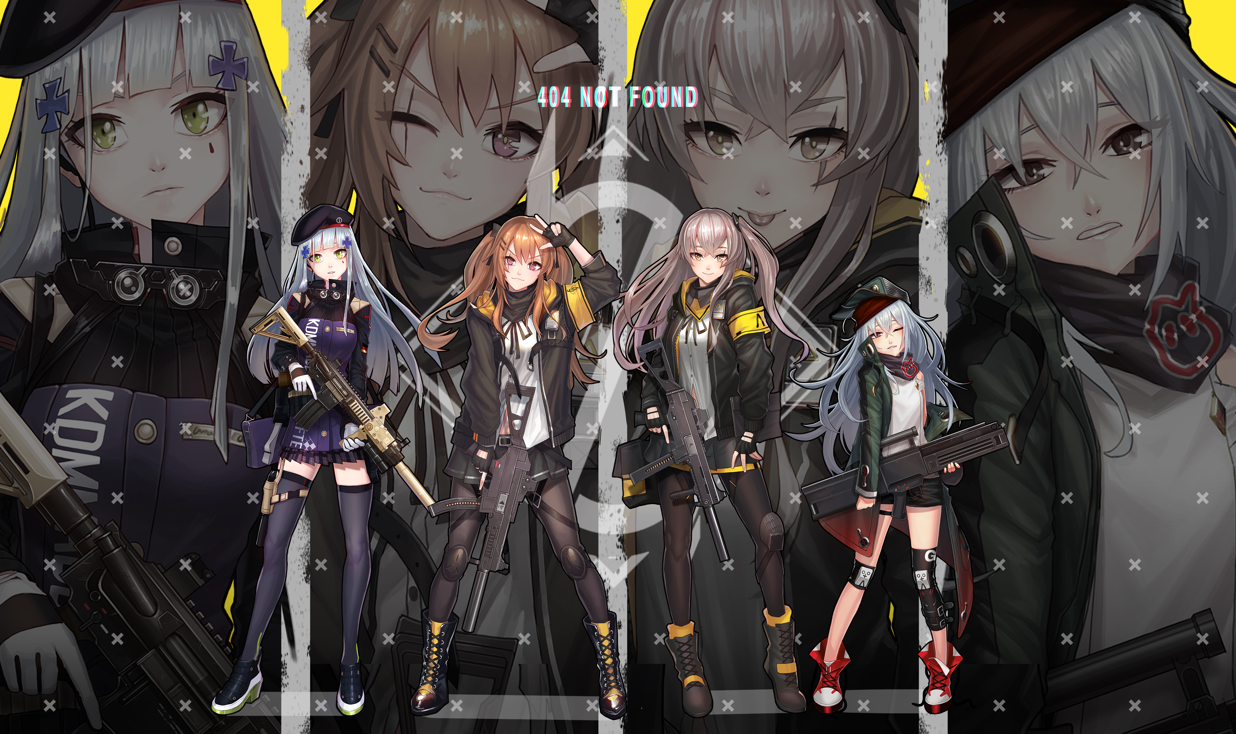 Girls Frontline 4K Ultra HD Wallpaper HK416, UMP45, UMP9, G11 by MingBox