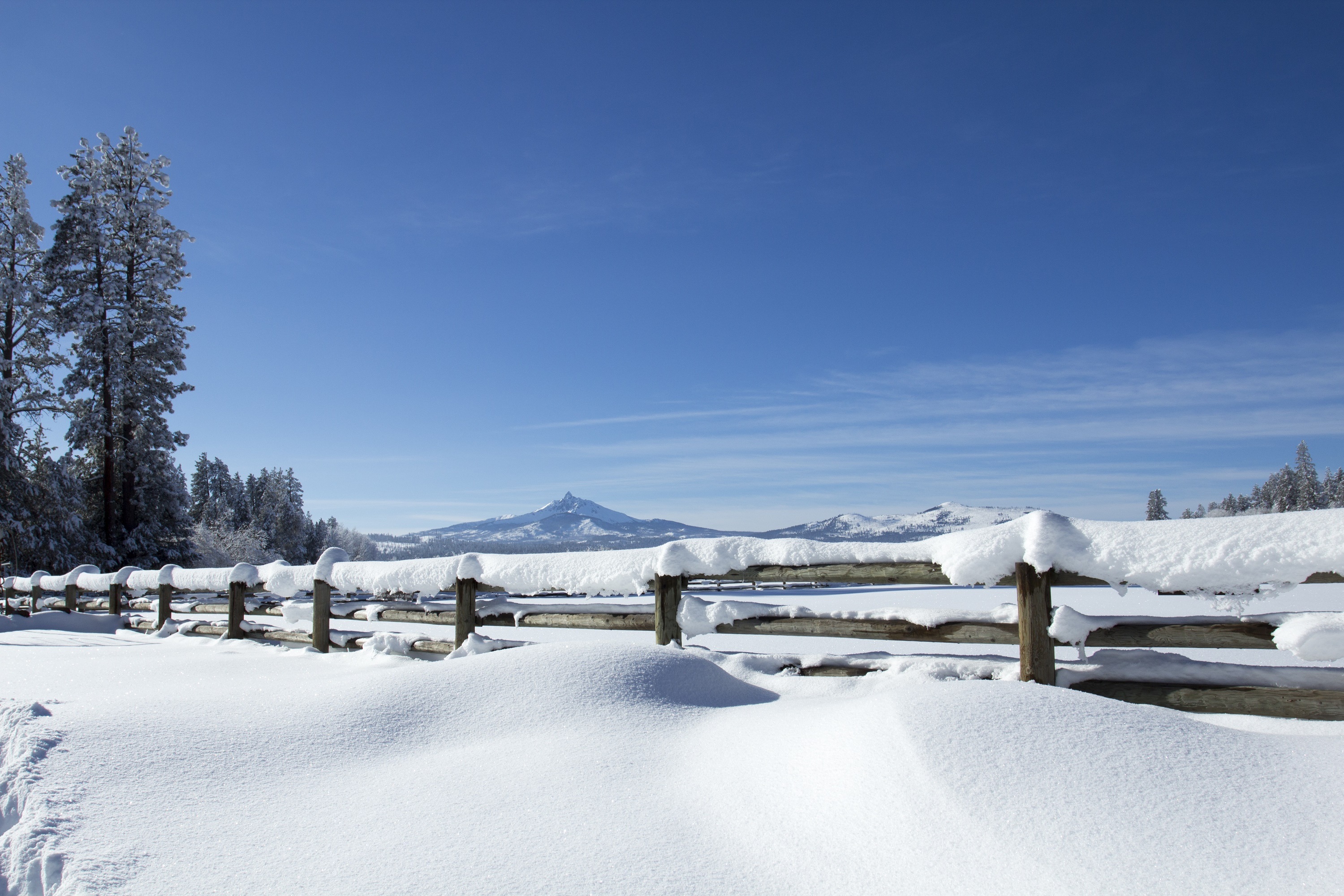 Download Oregon Snow Fence Photography Winter HD Wallpaper by skeeze