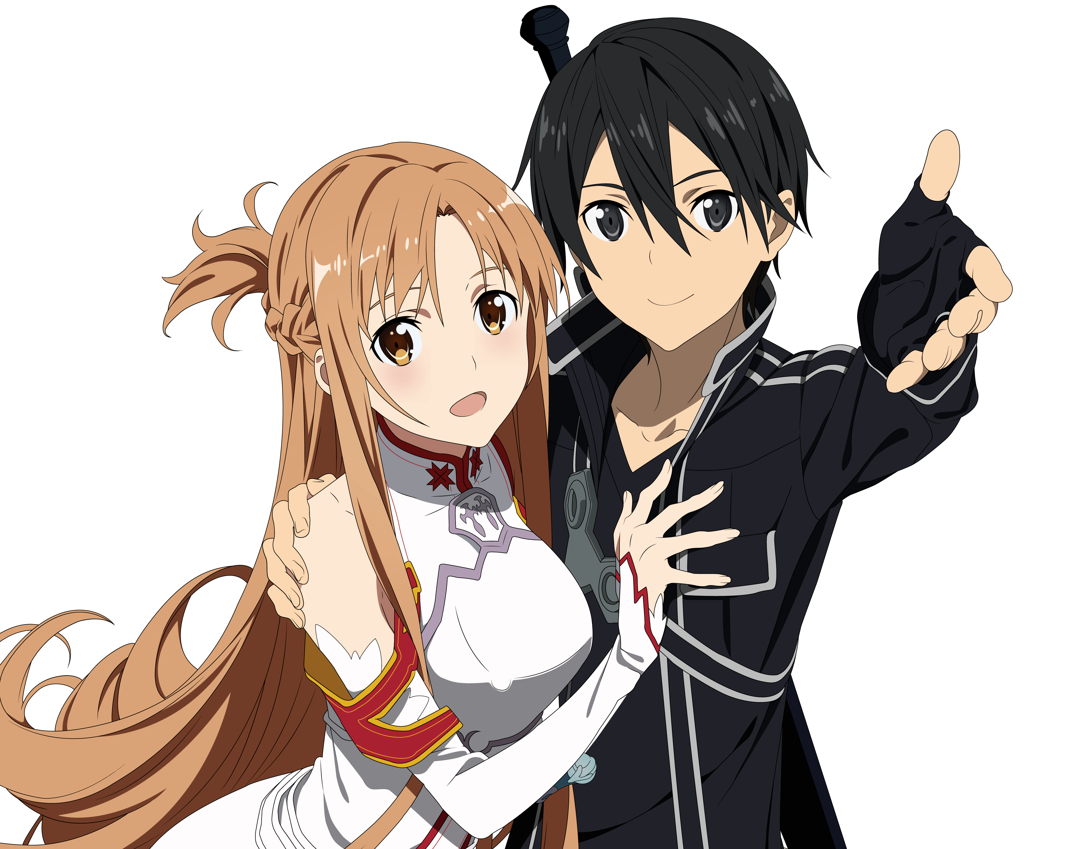 Download Couple Brown Eyes Brown Hair Black Hair Black Eyes Asuna Yuuki