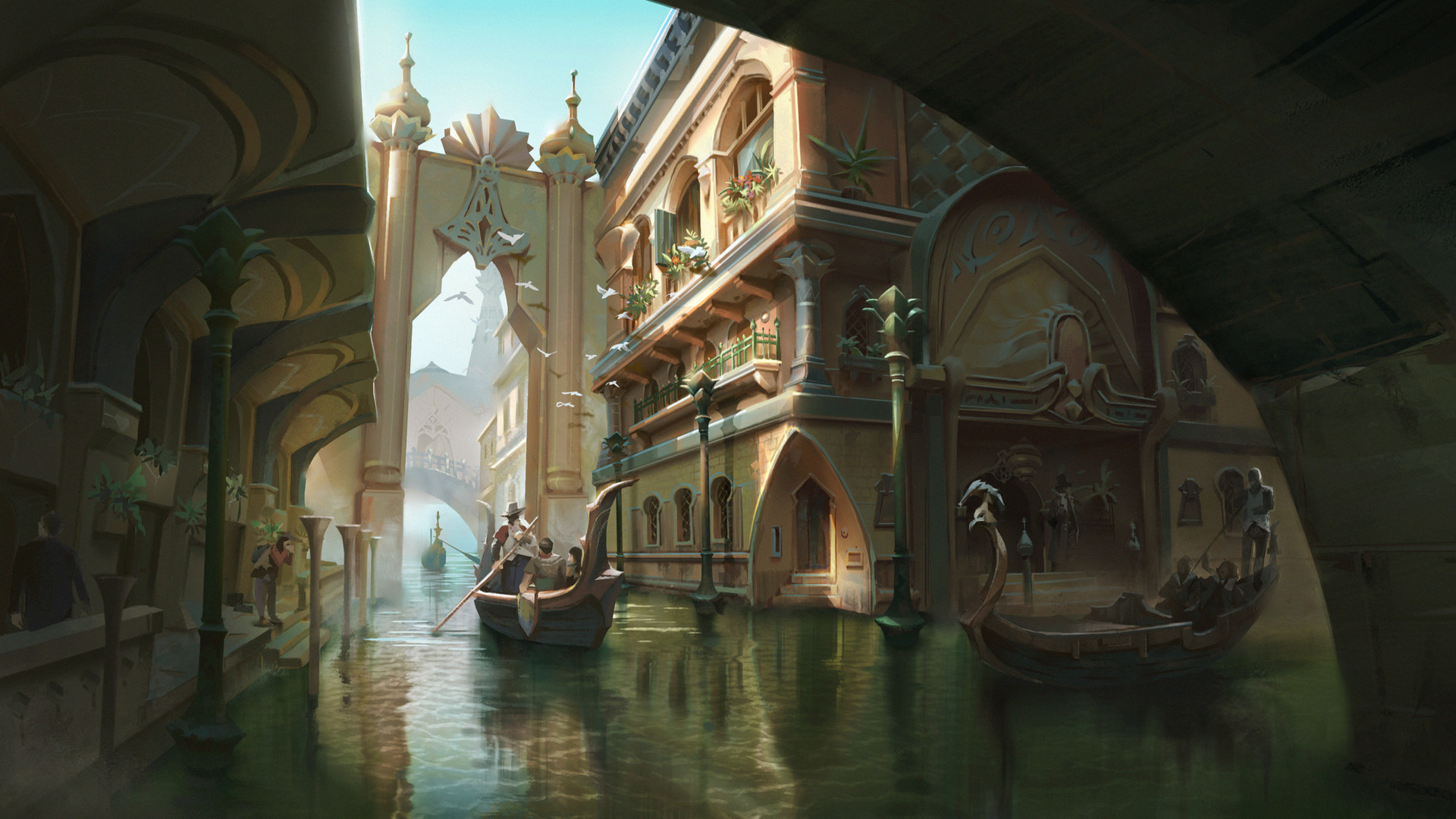 The City of Water HD Wallpaper Background Image 1920x1080 ID