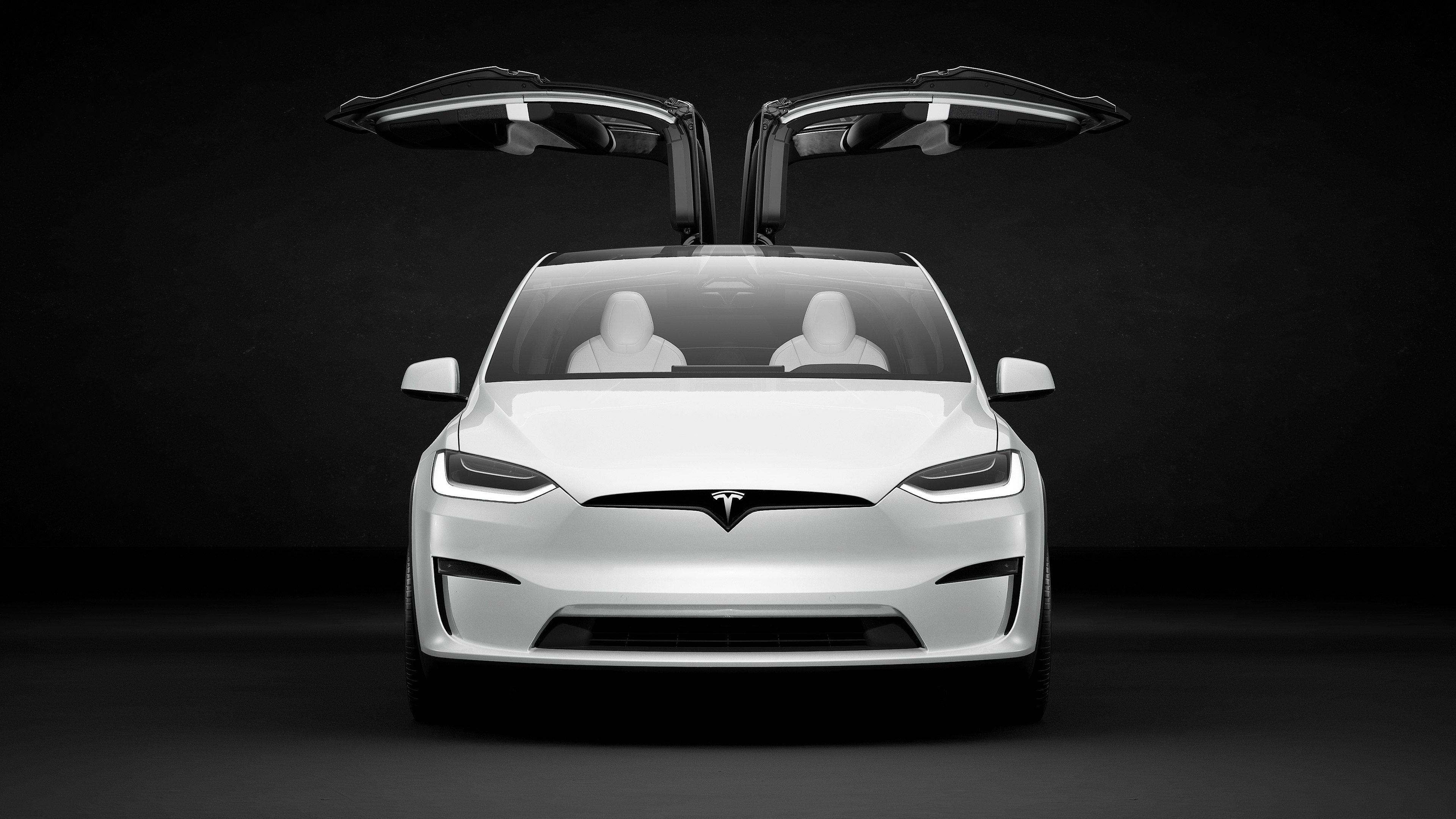 Download Vehicle Tesla Model X Plaid 4k Ultra HD Wallpaper